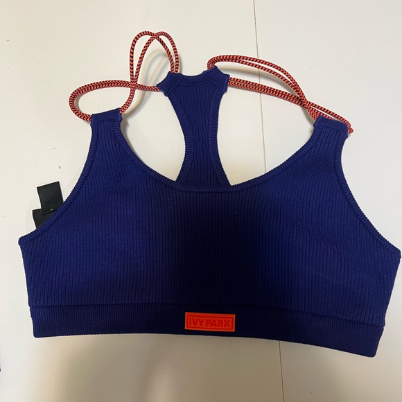 IVY PARK Tops - Park Trail Ivy Park Adidas Top Sport Bra Large Blue Orange new
